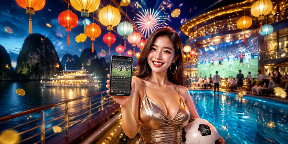 Giao diện ứng dụng chơi game mới tại Hạ Long Bay trong khu chợ đêm