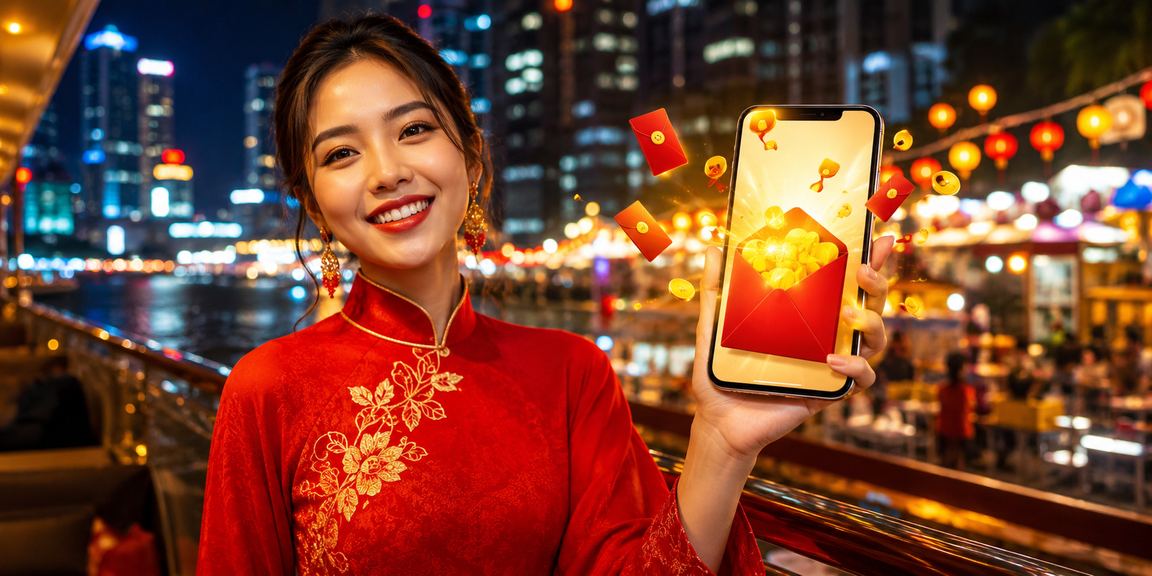 Ngay Tết Hồ Chí Minh với phong bao lì xì bonus